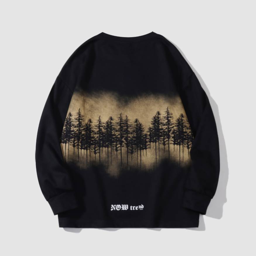 Stylish Forest Print Sweatshirt