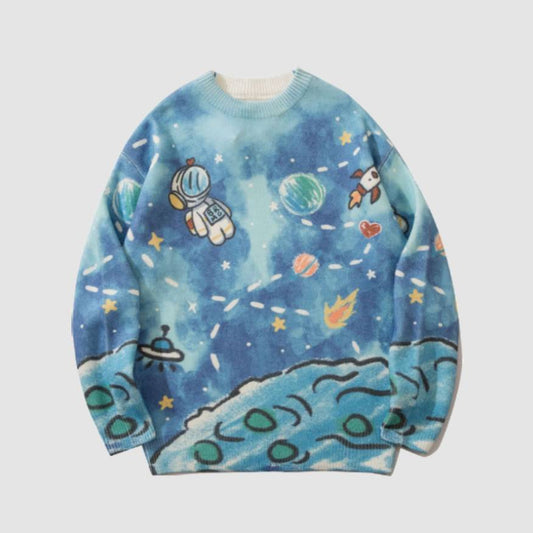 Astronaut Space Pattern Sweater