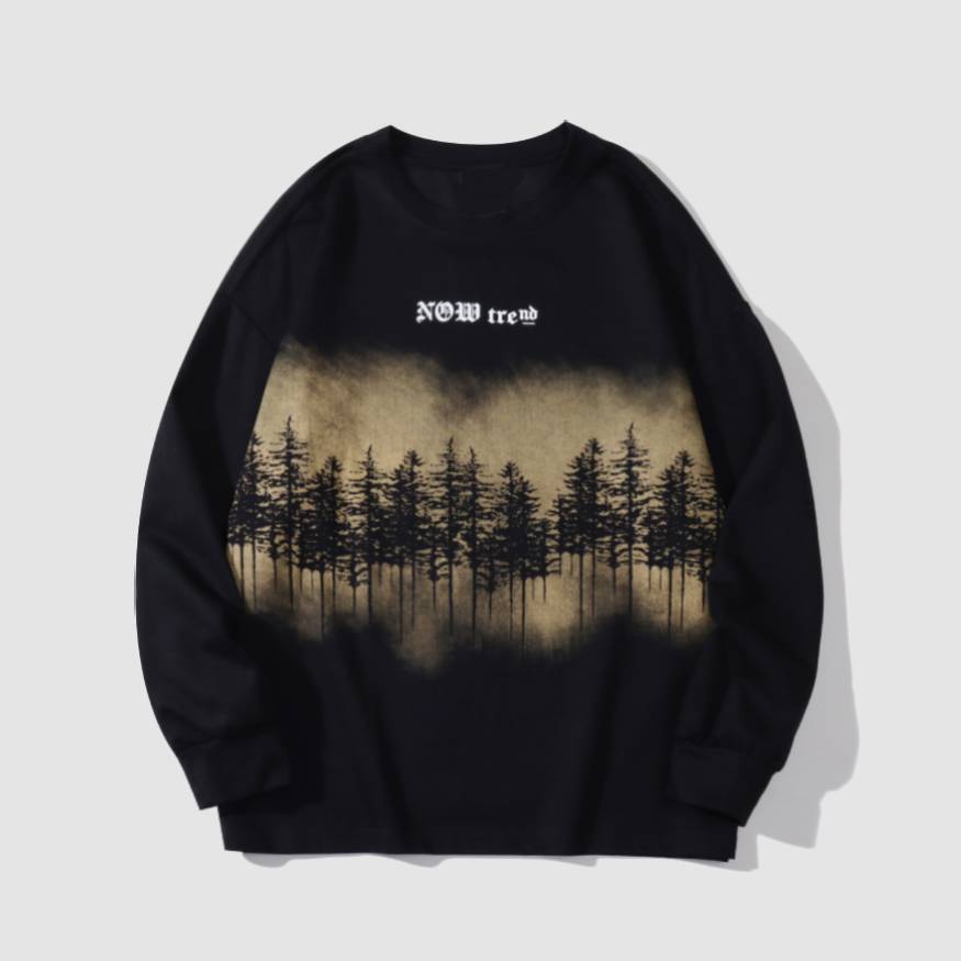 Stylish Forest Print Sweatshirt