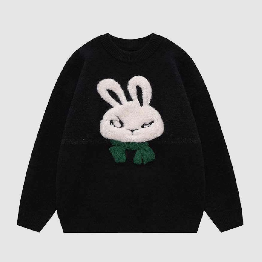 Angry Rabbit Pattern Sweater