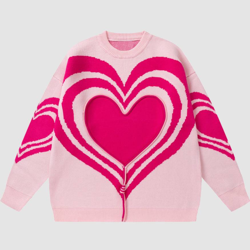 Heart Lollipop Pattern Sweater