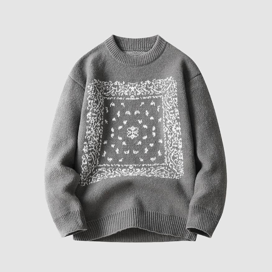 Paisley Pattern Knit Sweater