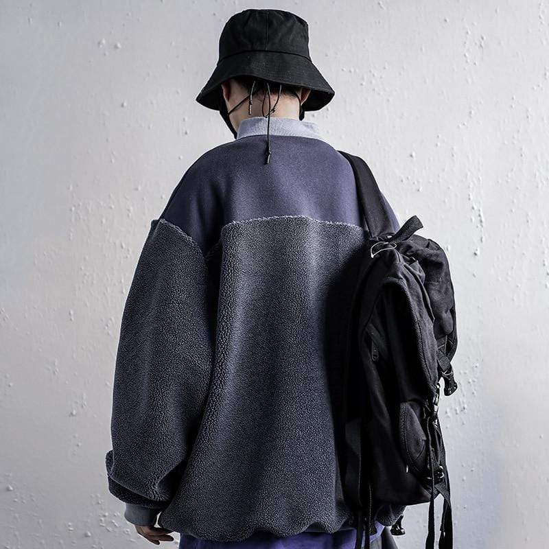 Industrial Fleece Sweatshirt MugenSoul Streetwear Brands Streetwear Clothing  Techwear
