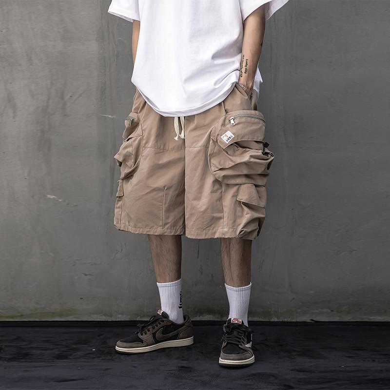 Industrial Zipper Pocket Cargo Shorts MugenSoul Streetwear Brands Streetwear Clothing  Techwear