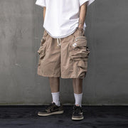 Industrial Zipper Pocket Cargo Shorts MugenSoul Streetwear Brands Streetwear Clothing  Techwear