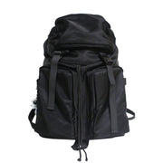 Function Ribbons Buckle Nylon Backpack
