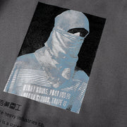 Vintage Masked Boy Print Sweatshirt