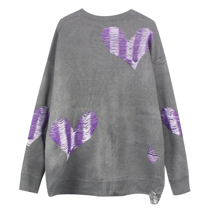 Dark Love Ripped Knitted Sweater
