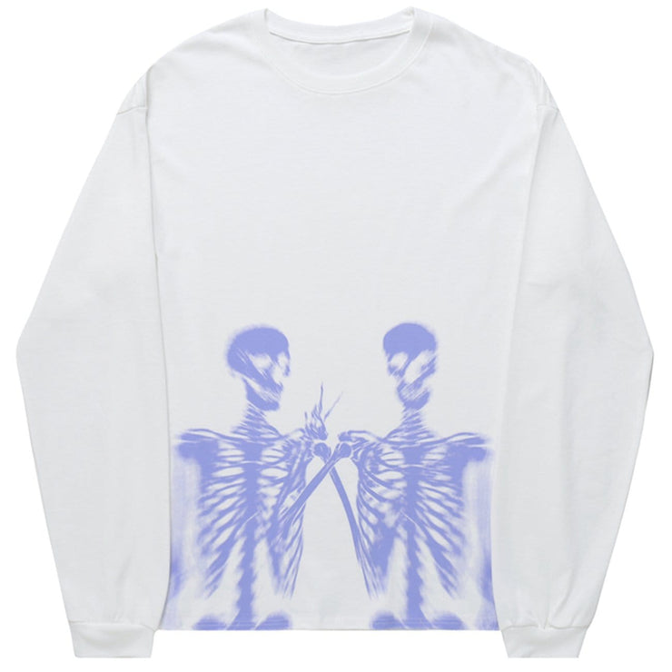 Dark Skeleton Taking Pictures Sweatshirt