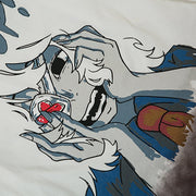 Dark Gradient Anime Give Up Boy Print Sweatshirt