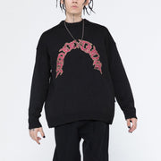 Dark Character Graffiti Knitted Sweater