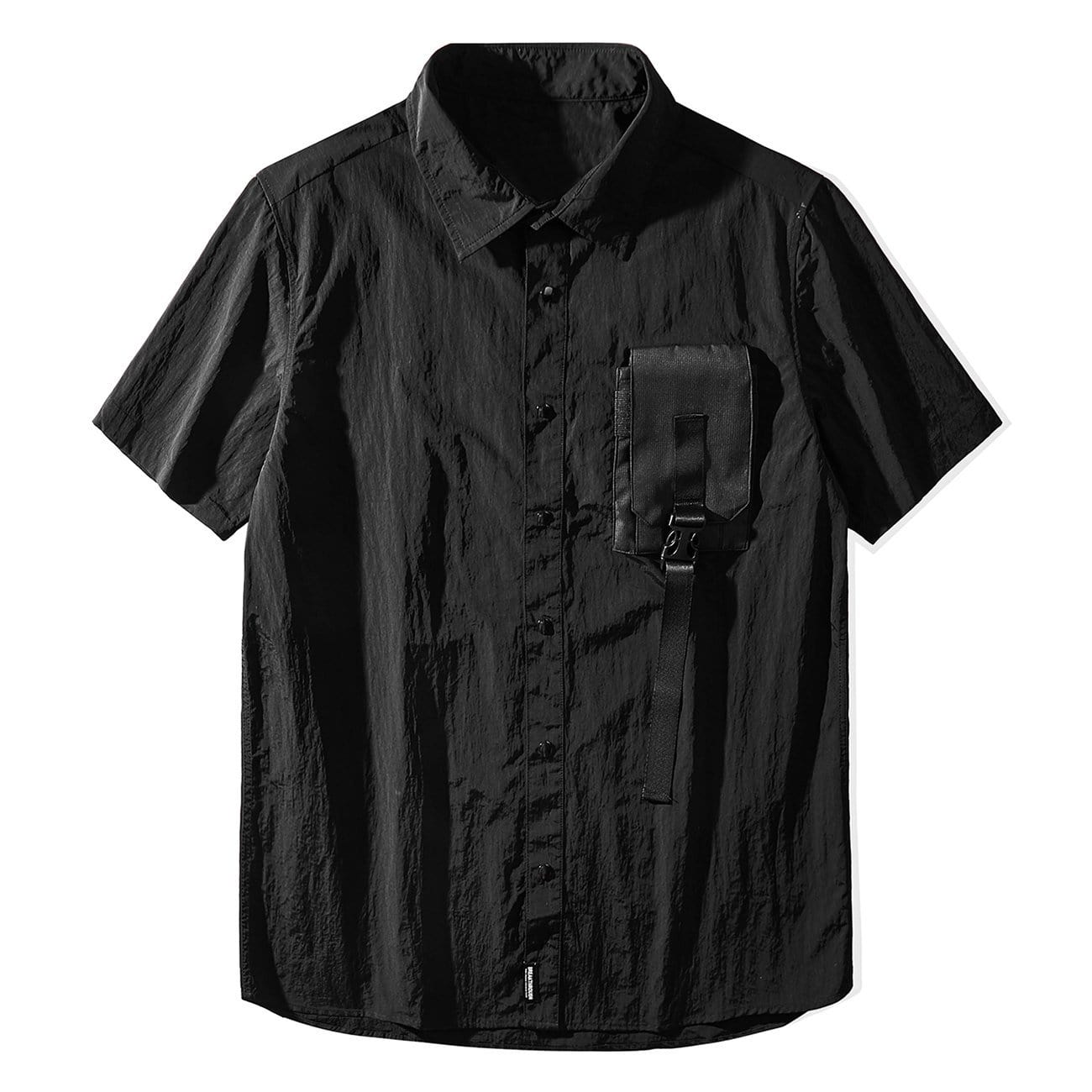 Dark Patchwork Pockets Nylon Shirt