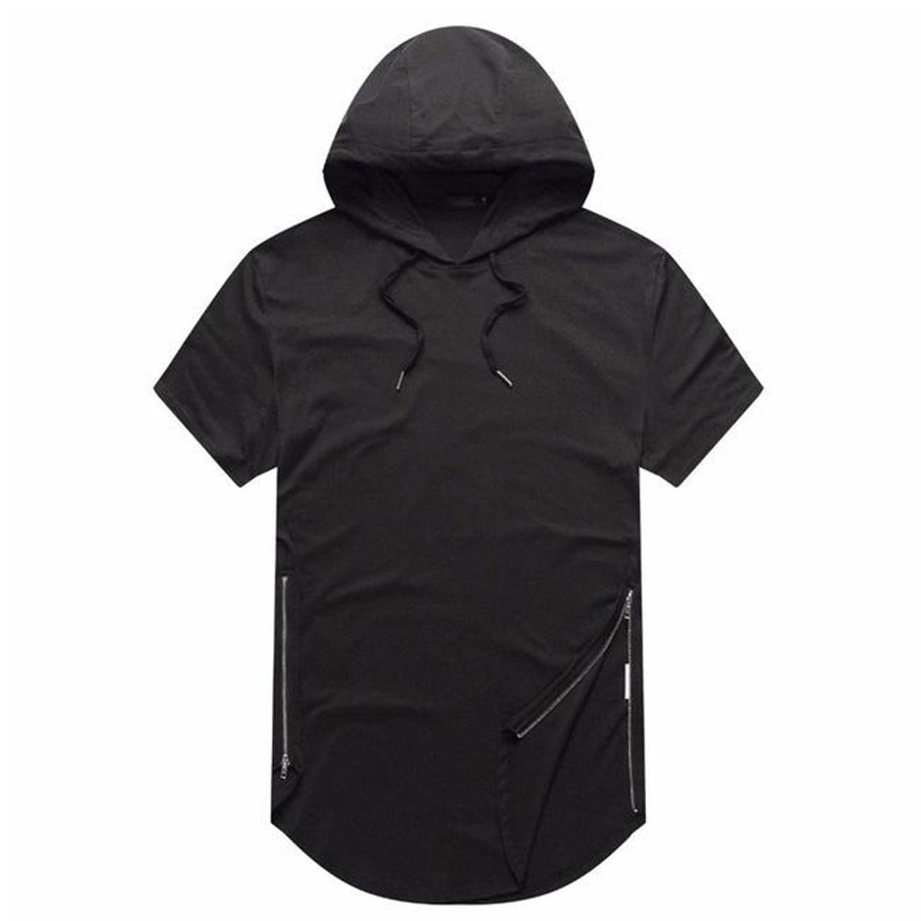 Function Side Zipper Hooded T-Shirt