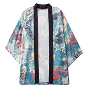 Carp Dragon Print Kimono