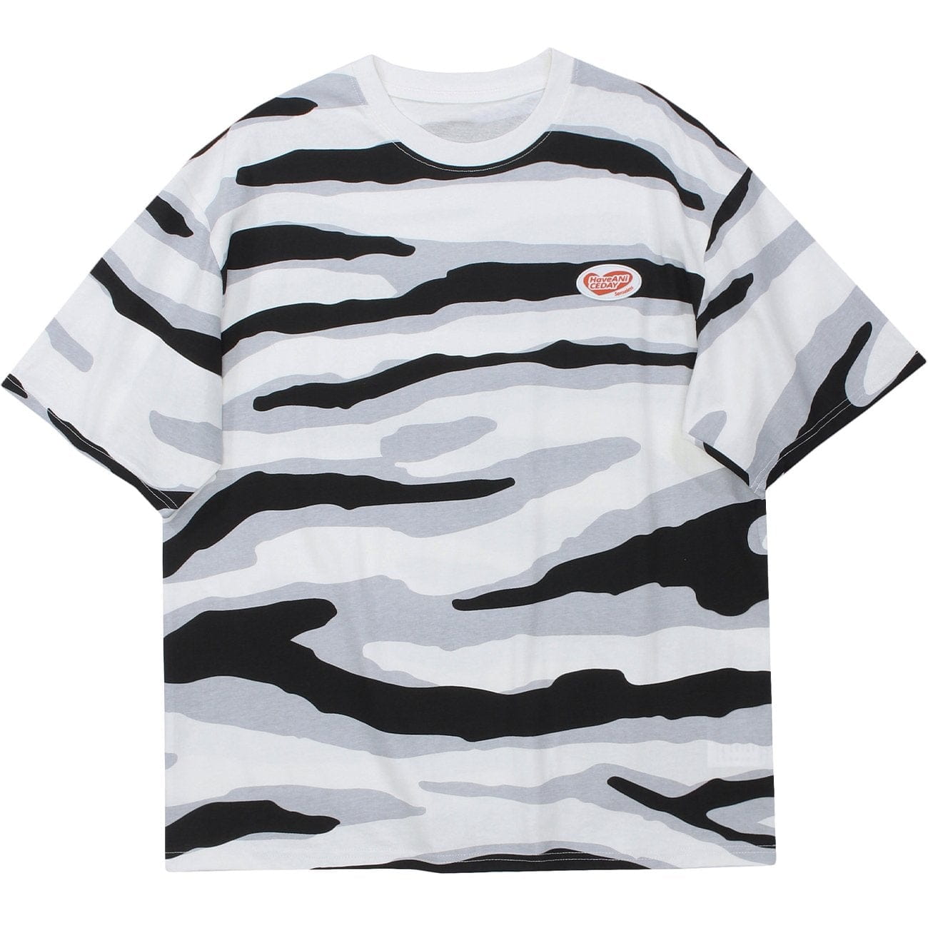 Zebra Pattern Full Print T-Shirt