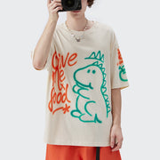 Graffiti Letter Dinosaur Graphic T-Shirt