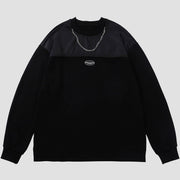 Dark Patchwork Chain Sweatshirt