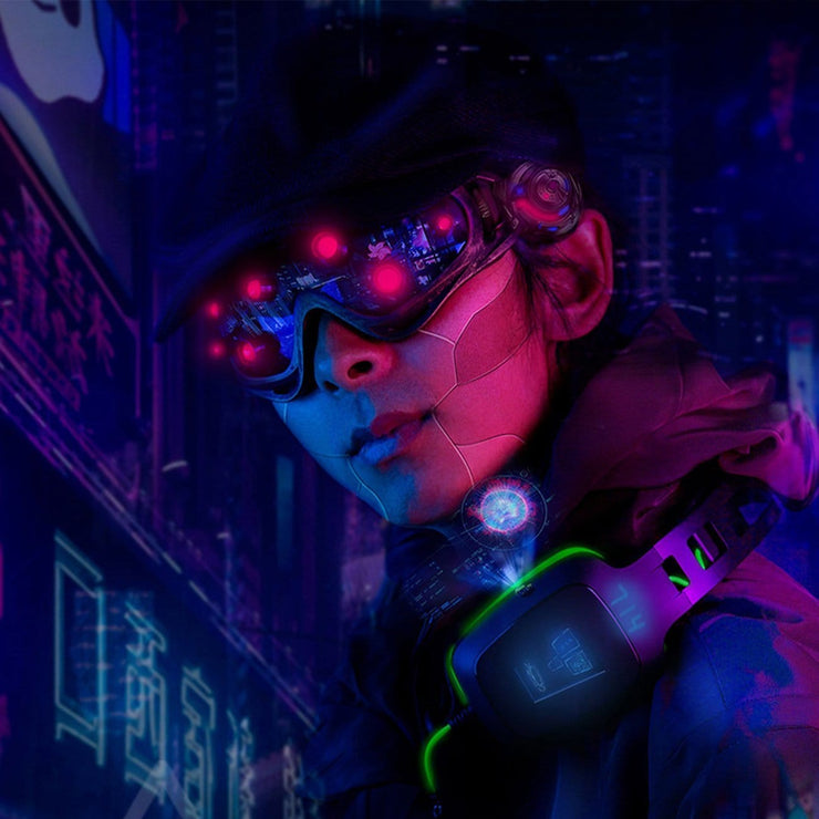 Cyberpunk Mechanical Sci-fi Steam Glow Mask