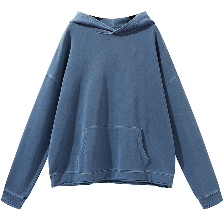 Solid Color Washed Hoodie