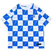 Checkerboard Planet Embroidery Graphic T-Shirt