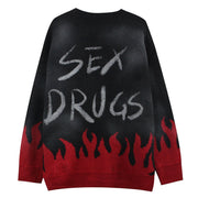 Flame Magic Circle Knitted Sweater