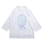 Fingerprint Print Cotton T-Shirt