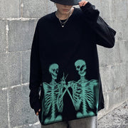 Dark Skeleton Taking Pictures Sweatshirt