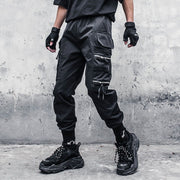Dark Functional Personality Zipper Multi-pocket Cargo Pants