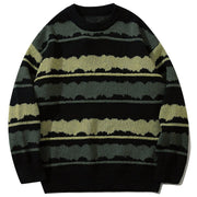 Small Daisy Pattern Knitted Sweater