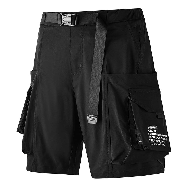 Dark Functional Big Pockets Nylon Shorts