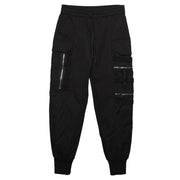 Dark Functional Personality Zipper Multi-pocket Cargo Pants