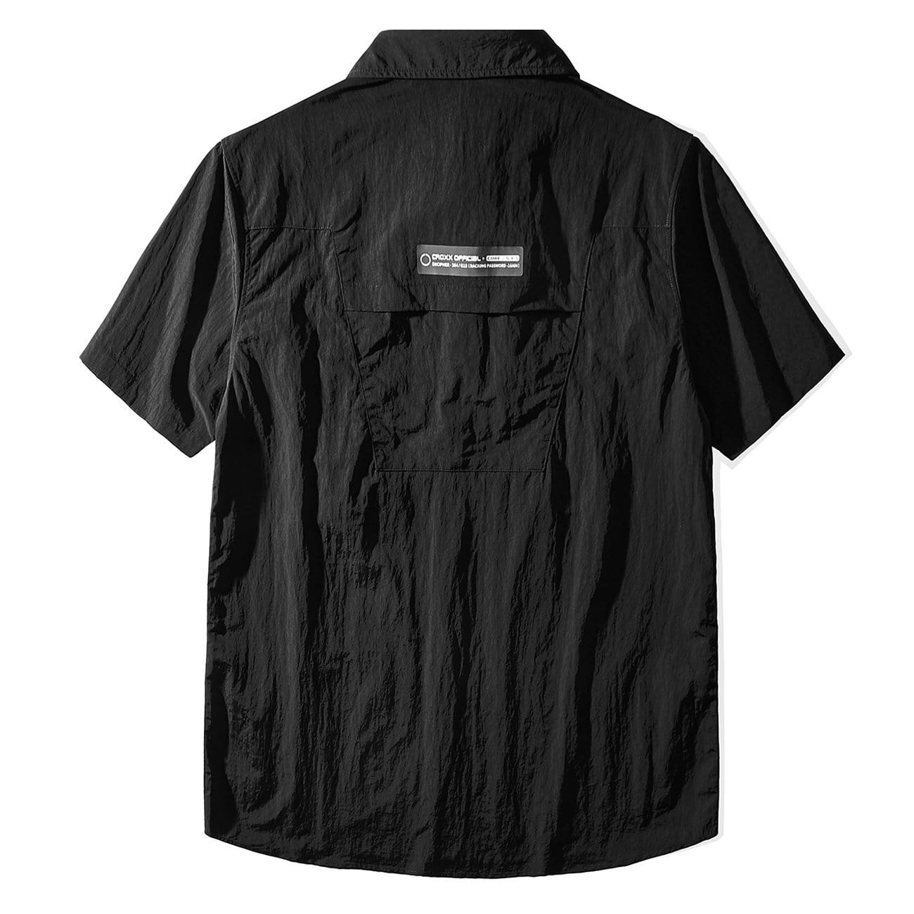 Dark Patchwork Pockets Nylon Shirt