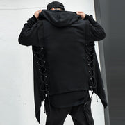 Dark Irregular Zipper Straps Jacket