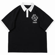 Angel Letters Graphic Polo Collar T-Shirt