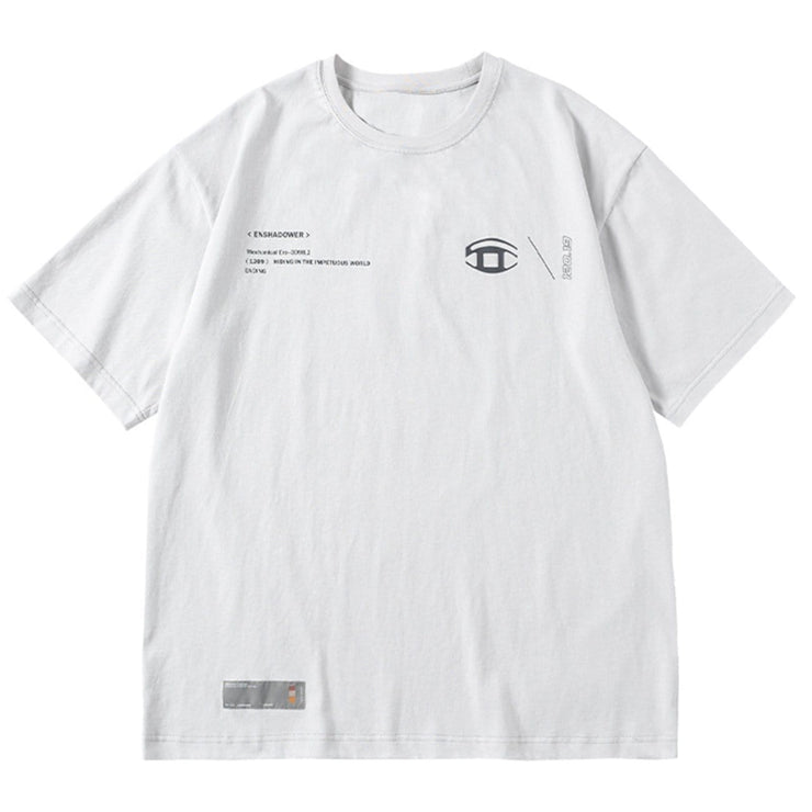 Personality Circular Vortex Cotton T-Shirt