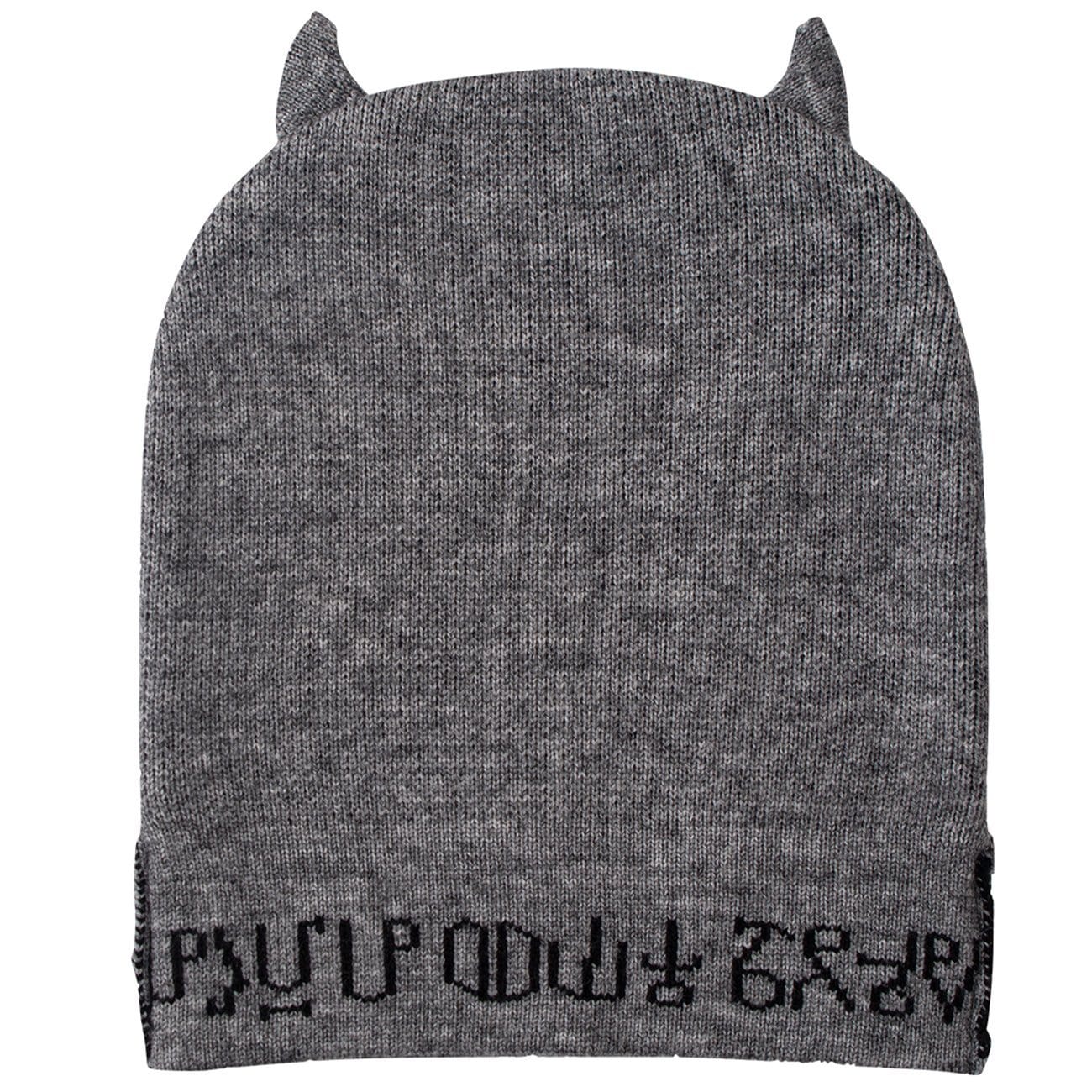 Dark Demon Head Print Wool Cap