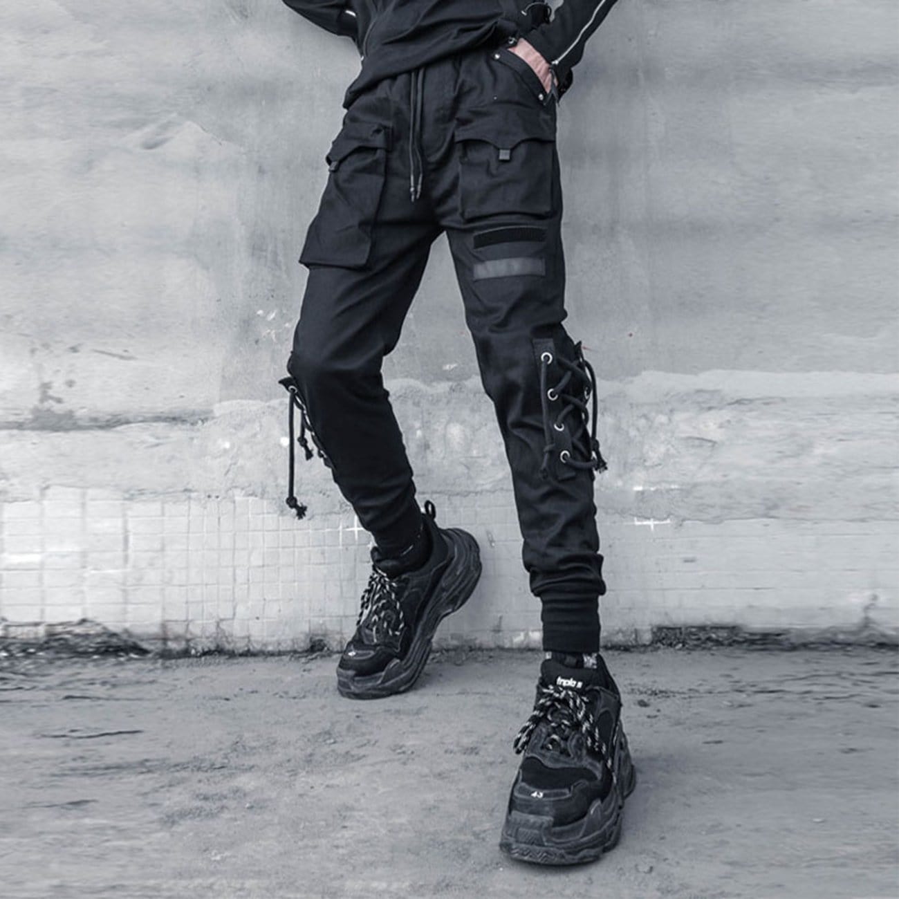 Personality Straps Cargo Pants