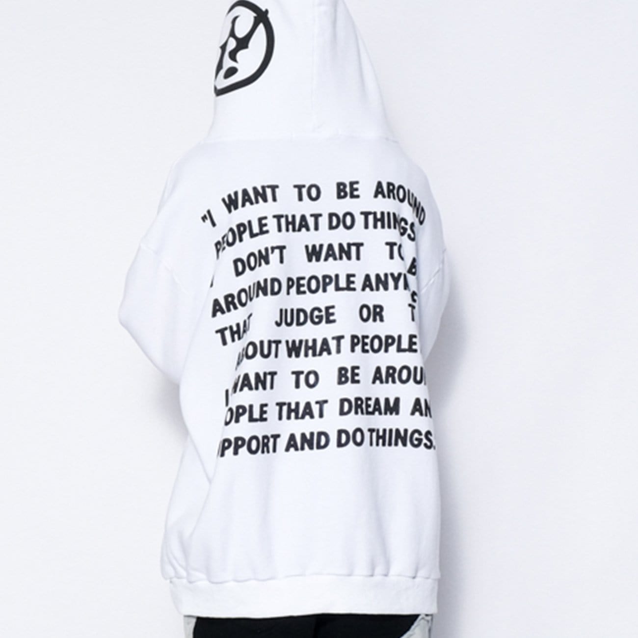 Bear Full Letters Oversized Washed Hoodie
