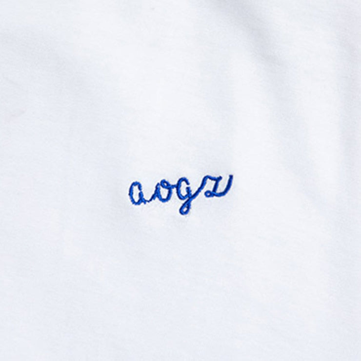 Letter Embroidery Cotton T-Shirt