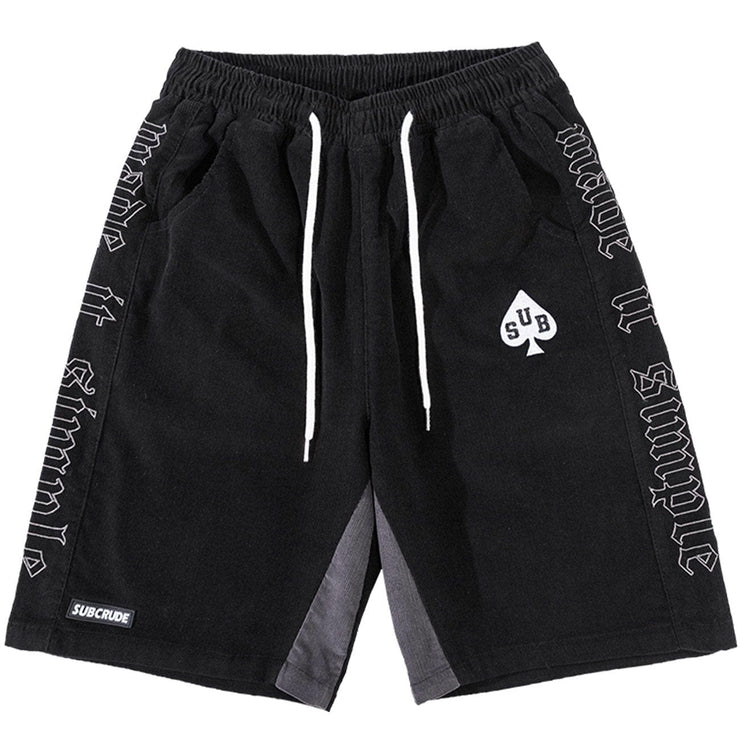 Spades Embroidered Shorts