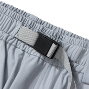 Zipper Pocket Decorative Belt Pants
