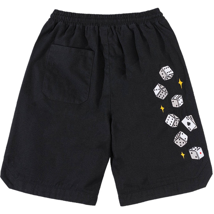 Dice Embroidered Shorts