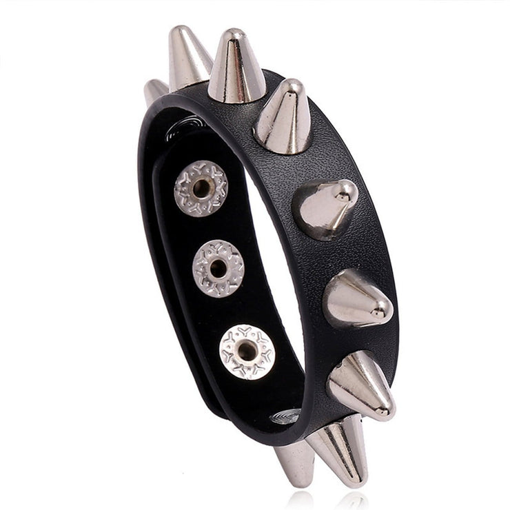 Punk Personality Spiked Leather Bracelet