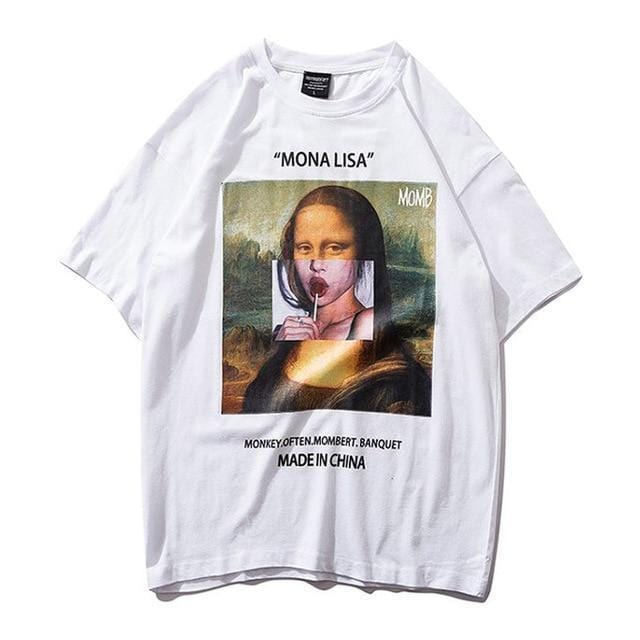 Mona Lisa T-Shirt MugenSoul Streetwear Brands Streetwear Clothing  Techwear