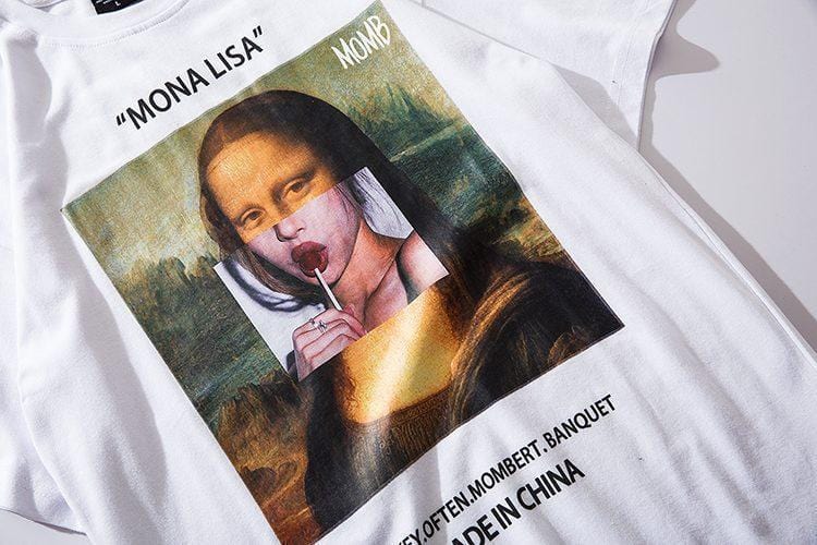 Mona Lisa T-Shirt MugenSoul Streetwear Brands Streetwear Clothing  Techwear