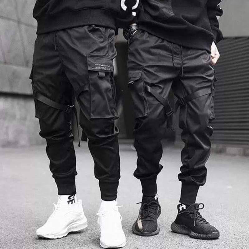 Black joggers streetwear hot sale