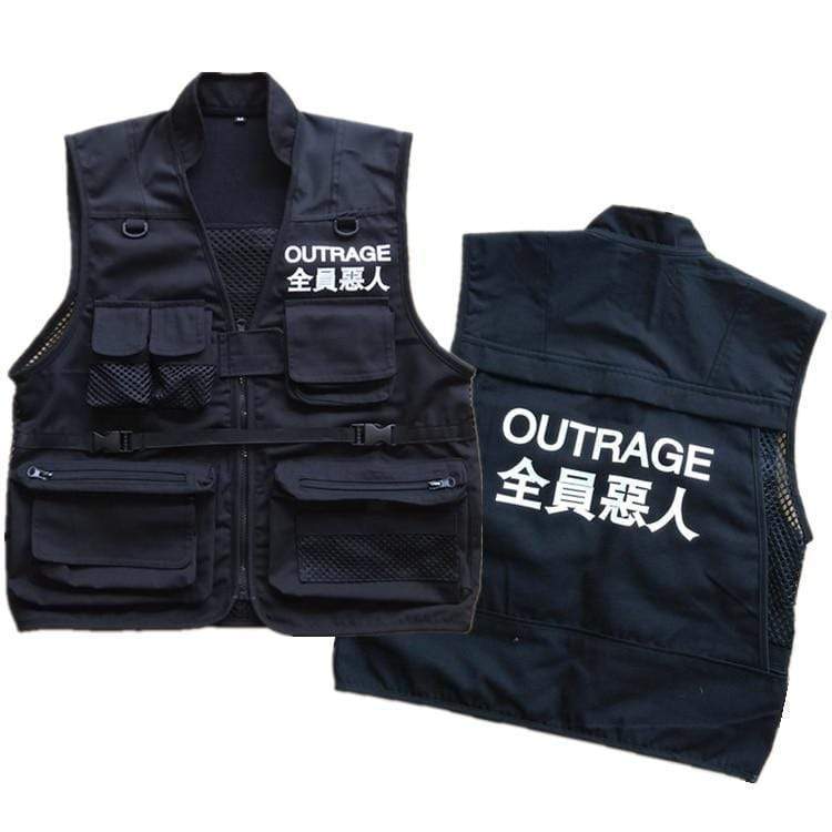 Outrage Vest MugenSoul Streetwear Brands Streetwear Clothing  Techwear