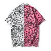 Paisley Split Shirt MugenSoul Streetwear Brands Streetwear Clothing  Techwear