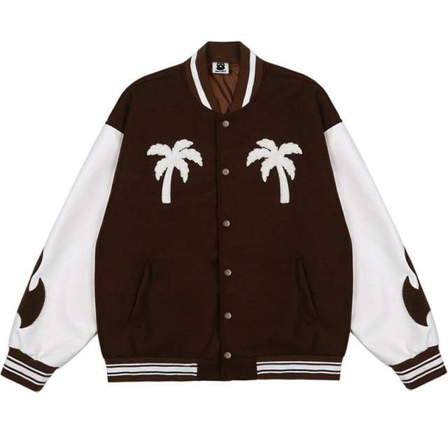 Palm Varsity Jacket MugenSoul Streetwear Brands Streetwear Clothing  Techwear