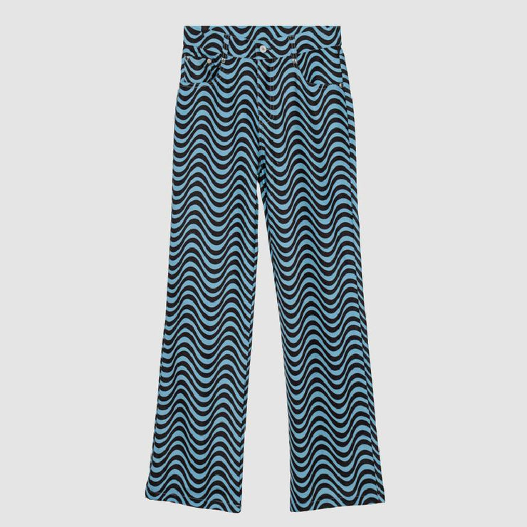 Wave Striped Print Pants